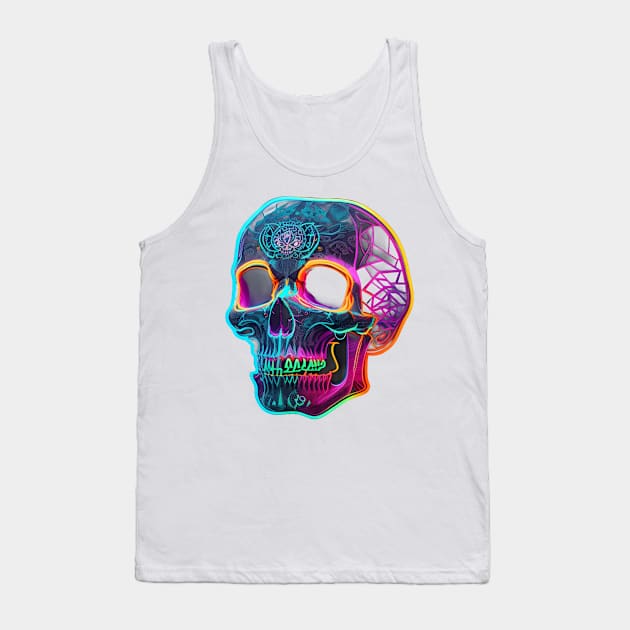 Neon skull srt Tank Top by Spaceboyishere